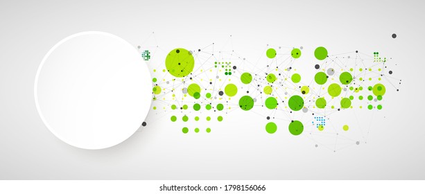 Fondo abstracto del círculo geométrico moderno. Plantilla de textura con puntos. Patrón geométrico en estilo de medio tono con efecto plexus.
