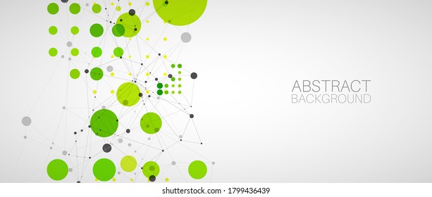 Modern geometrical circle abstract background. Dotted texture template. Geometric pattern in halftone style with plexus effect.