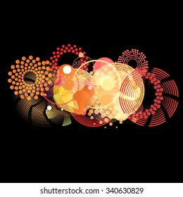 Modern Geometrical Circles Design Template .