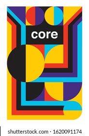 A modern geometrical colorful poster