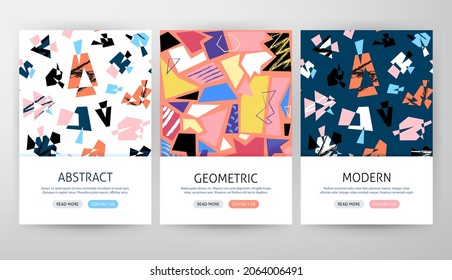 Conceptos modernos de volante geométrico. Ilustración vectorial del diseño abstracto.