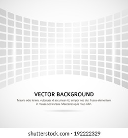 Modern Geometrical Grey Background Of Bright Glowing Perspective With Squares. Gorgeous Graphic Image Template. Abstract Vector Illustration Eps 10 For Your Business Brochure