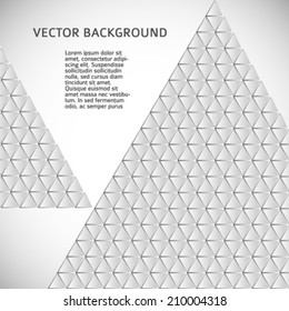 Modern geometrical grey background of bright glowing with triangle. Gorgeous graphic image template. Abstract vector Illustration eps 10 for your business brochure