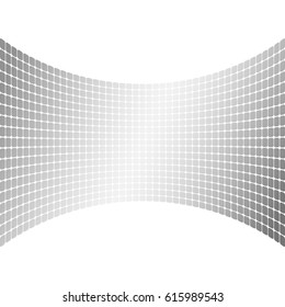 Modern geometrical grey halftone background of bright glowing perspective with squares. Gorgeous graphic image template white black tone. Abstract vector Illustration eps10 for your business brochure