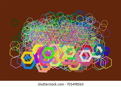 Modern geometrical hexagon background pattern abstract. Vector illustration graphic.