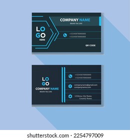 Modern Geometrical Pattern Business card, Visiting for your company, Modern Creative and Clean identity Card Vector Illustration