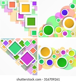 Modern Geometrical Round Design Template .