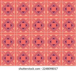 Modernes, nahtloses geometrisches Muster. Digital gezeichnete Illustration. Kann als Stoffgewebe oder Tapete, Karten, Einladungen, Dekorpapier verwendet werden