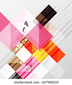 Modern geometrical square banner, minimalistic abstract background with sample letter option infographics