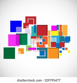 Modern Geometrical Square Design Template 