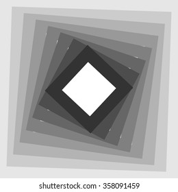 Modern Geometrical Square Design Template .  Logo . Vector Line 