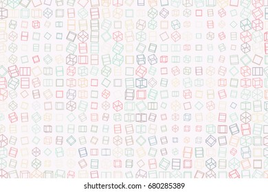 Modern geometrical square, rectangle background pattern abstract. 3D perspective view. Style of mosaic or tile. Vector illustration graphic.