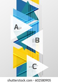Modern geometrical triangle abstract background with sample text