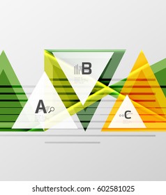 Modern geometrical triangle abstract background with sample text