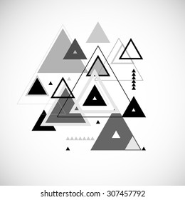 Modern Geometrical Triangle Design Template .