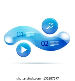 Forma de onda geométrica moderna. Puede utilizarse para infografías, banner numerado, plantilla de fondo, esquema de bloques, diseño web