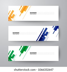 Modern geometrics banners web design template abstract vector background elements, Business presentation.