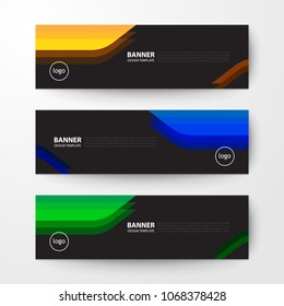 Modern geometrics banners web design template abstract vector background elements, Business presentation.