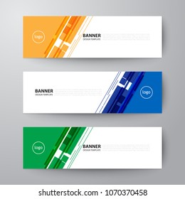 Modern geometrics banners web design template abstract vector background elements, Business presentation.
