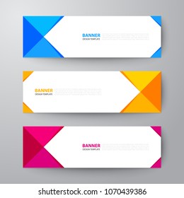 Modern geometrics banners web design template abstract vector background elements, Business presentation.