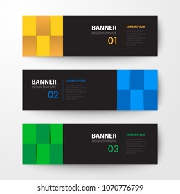 Modern geometrics banners web design template abstract vector background elements, Business presentation.