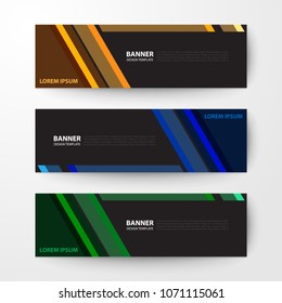 Modern geometrics banners web design template abstract vector background elements, Business presentation.