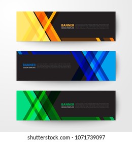 Modern geometrics banners web design template abstract vector background elements, Business presentation.