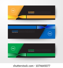 Modern geometrics banners web design template abstract vector background elements, Business presentation.