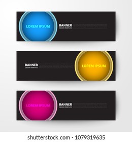 Modern geometrics banners web design template abstract vector background elements, Business presentation.