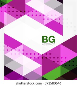 Modern geometry background. Vector template background for workflow layout, diagram, number options or web design