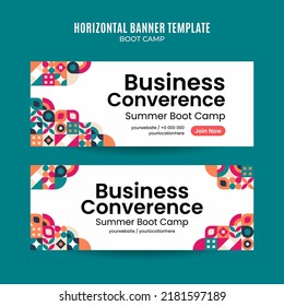 Modern Geometry - Bootcamp Web Banner for Social Media Horizontal Poster, banner, space area and background