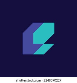 modern geometry letter C logo