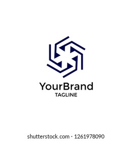 modern geometry logo template