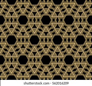 modern geometry ornament. beautiful geometric pattern. vector illustration. gold, black color.