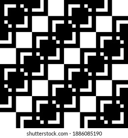 Moderne Geometrie, schwarz-weißer abstrakter Hintergrund, trendiger Druck, monochrome Retro-Struktur.