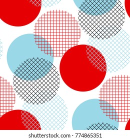 Modern geometry polka dot seamless pattern Vector illustration for background, decoration, surface design.