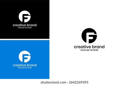 Modern GF FG Initial Letter Logo Design with Abstract Geometric Shape Vector for Business Brand Identity Corporate Template Technology Web and Elegant Digital Concept