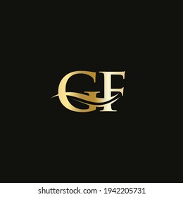 Conception moderne du logo GF pour l'identité d'entreprise et d'entreprise. Lettre de création GF avec concept de luxe