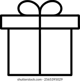 Modern gift box icon for innovative celebration designs