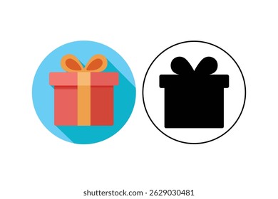 Modern Gift Box Icons for UI, gift box with ribbon, gift box vector icon