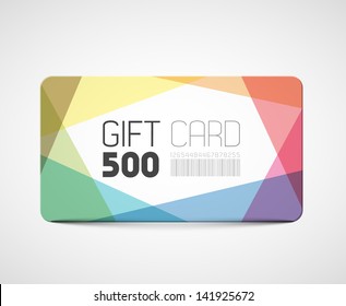 Modern gift card template - abstract overlay effects