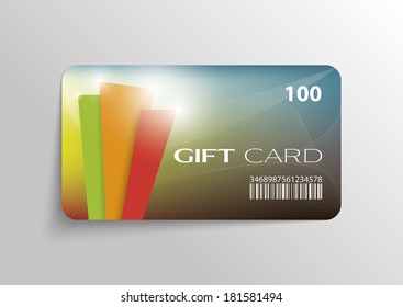 Modern gift card template - vector format