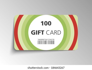 Modern gift card template - vector format