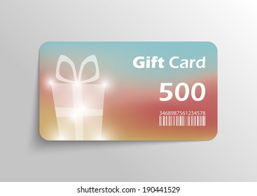 Modern gift card template - vector format
