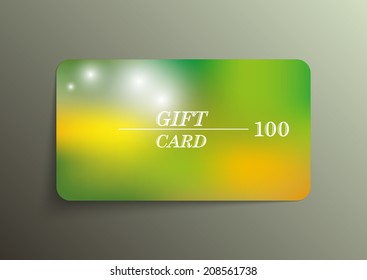 Modern gift card template - vector format