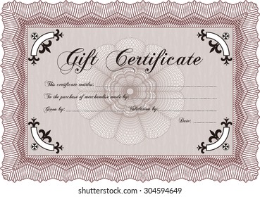 Modern gift certificate. Cordial design. Customizable, Easy to edit and change colors.Complex background. 