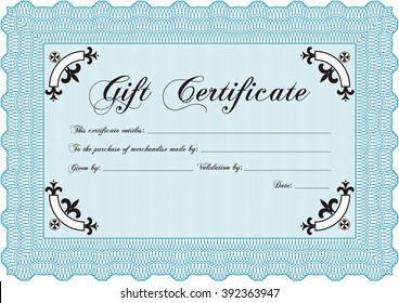 Modern Gift Certificate Retro Design Great Stock Vector (Royalty Free ...