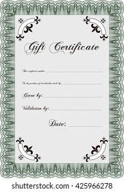 Modern Gift Certificate Template Stock Vector (Royalty Free) 425966278 ...