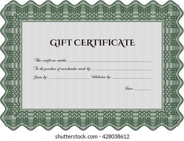 Modern gift certificate template. 
