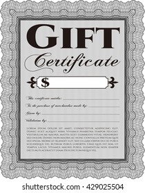 Modern gift certificate template. 